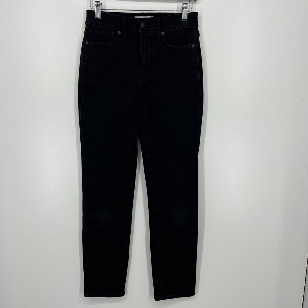 Madewell Jeans Women's Size 26 Black Stovepipe High Rise Solid